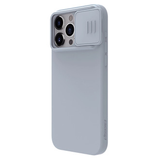 Nillkin CamShield Silky silikonové pouzdro pro iPhone 15 Pro s ochranou fotoaparátu – šedé