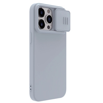 Nillkin CamShield Silky silikonové pouzdro pro iPhone 15 Pro s ochranou fotoaparátu – šedé
