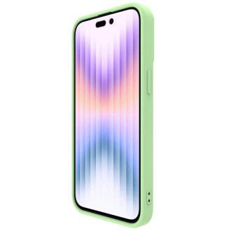 Nillkin CamShield Silky silikonové pouzdro pro iPhone 15 Pro s ochranou fotoaparátu – mátová