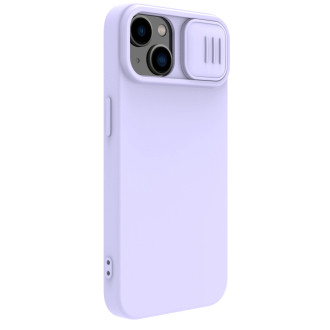 Nillkin CamShield Silky silikonové pouzdro pro iPhone 15 Plus s ochranou fotoaparátu – fialové