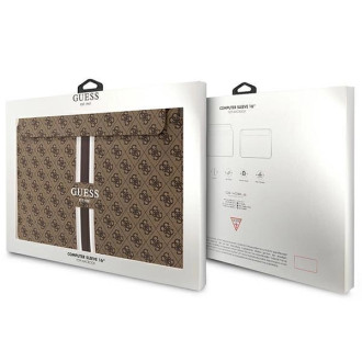 Pouzdro Guess GUCS16P4RPSW 16&quot; hnědé/hnědé 4G potištěné pruhy