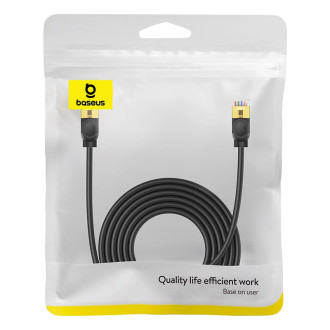 Baseus rychlý RJ45 kat. síťový kabel. 7 10Gbps 5m tenký černý