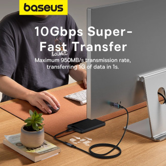 Baseus 10Gbps prodlužovací kabel 0,5m černý
