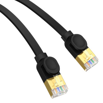 Baseus rychlý RJ45 kat. síťový kabel. 7 10Gbps 2m plochá černá