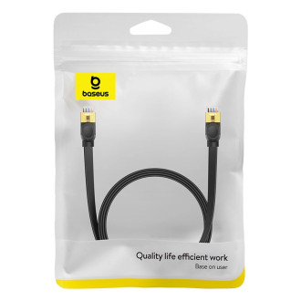 Baseus rychlý RJ45 kat. síťový kabel. 7 10Gbps 2m plochá černá