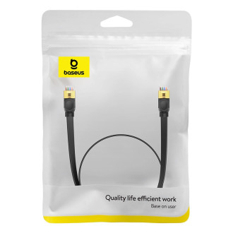 Baseus rychlý RJ45 kat. síťový kabel. 7 10 Gbps 0,5 m plochá černá