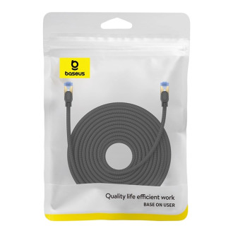 Baseus rychlý internetový kabel RJ45 cat.7 10Gbps 20m opletený černý