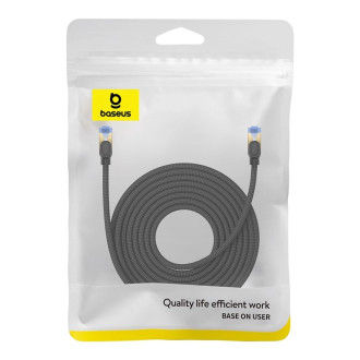 Baseus rychlý internetový kabel RJ45 cat.7 10Gbps 10m opletený černý