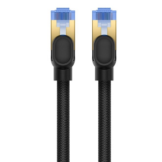 Baseus rychlý internetový kabel RJ45 cat.7 10Gbps 3m opletený černý