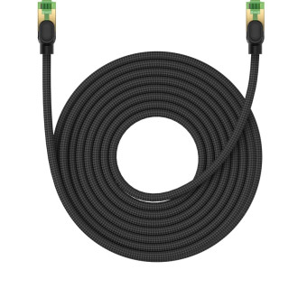 Baseus rychlý síťový kabel RJ-45 cat.8 40Gbps 10m opletený - černý