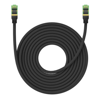 Baseus rychlý síťový kabel RJ-45 cat.8 40Gbps 10m opletený - černý
