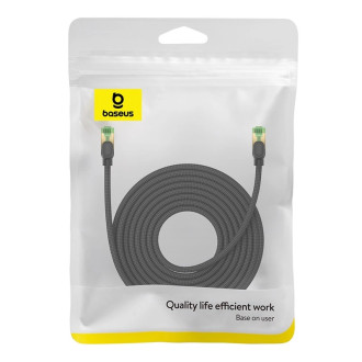 Baseus rychlý síťový kabel RJ-45 cat.8 40Gbps 10m opletený - černý