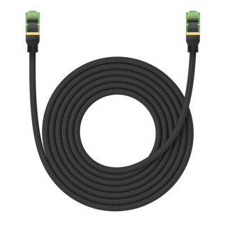 Baseus rychlý síťový kabel RJ-45 cat.8 40Gbps 5m opletený - černý