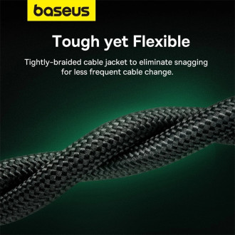 Baseus rychlý síťový kabel RJ-45 cat.8 40Gbps 5m opletený - černý