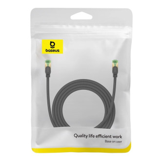Baseus rychlý RJ45 kat. síťový kabel. 8 40Gbps 2m splétaná černá