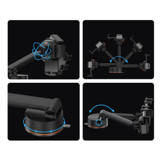 Baseus Easy Control Pro kokpit/držák mřížky černý (verze s přísavkou) (SUYK020001)