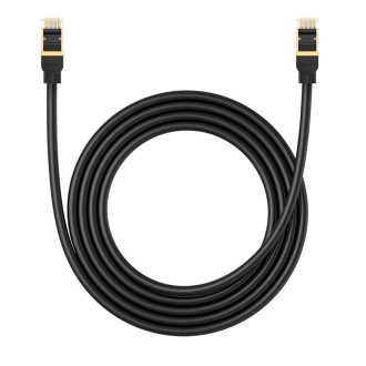 Baseus rychlý síťový kabel RJ-45 cat.8 40Gbps 2m kulatý - černý