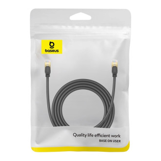 Baseus rychlý síťový kabel RJ-45 cat.8 40Gbps 2m kulatý - černý