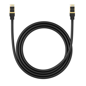 Baseus rychlý síťový kabel RJ-45 cat.8 40Gbps 1,5m kulatý - černý