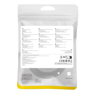 Baseus rychlý síťový kabel RJ-45 cat.8 40Gbps 1,5m kulatý - černý