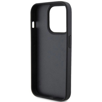Guess Leather 4G Stamped pouzdro pro iPhone 15 Pro - černé