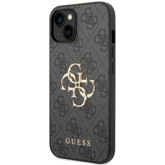 Pouzdro Guess 4G Big Metal Logo pro iPhone 15 Plus - šedé