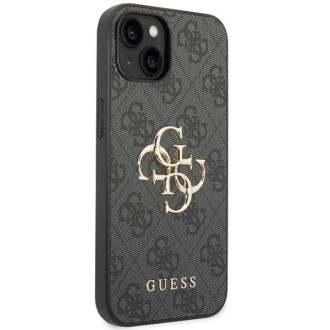 Pouzdro Guess 4G Big Metal Logo pro iPhone 15 Plus - šedé