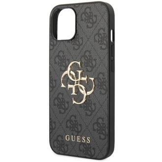 Pouzdro Guess 4G Big Metal Logo pro iPhone 15 Plus - šedé
