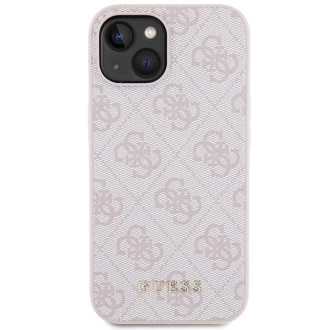 Pouzdro Guess 4G Big Metal Logo pro iPhone 15 Plus - růžové