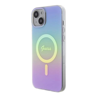 Guess GUHMP15SHITSU iPhone 15 6,1&quot; fialový/fialový pevný obal IML Iridescent MagSafe