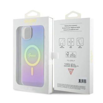 Guess GUHMP15SHITSU iPhone 15 6,1&quot; fialový/fialový pevný obal IML Iridescent MagSafe