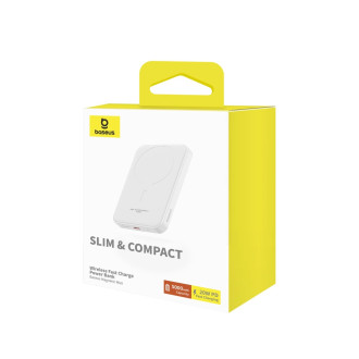Baseus mini power banka 5000mAh 20W + USB-C kabel (20V/3A) - bílá