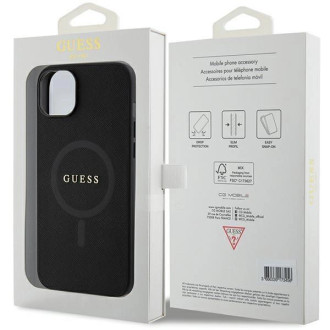 Guess GUHMP15MPSAHMCK iPhone 15 Plus 6,7&quot; černo/černé pevné pouzdro Saffiano MagSafe