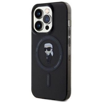 Karl Lagerfeld KLHMP15XHFCKNOK iPhone 15 Pro Max 6,7&quot; černý/černý pevný obal IML Ikonik MagSafe