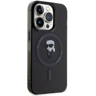 Karl Lagerfeld KLHMP15XHFCKNOK iPhone 15 Pro Max 6,7&quot; černý/černý pevný obal IML Ikonik MagSafe