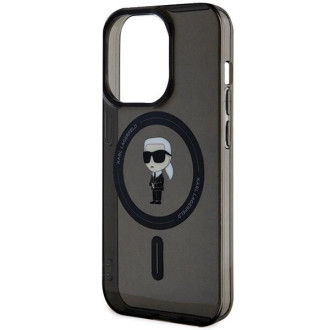 Karl Lagerfeld KLHMP15XHFCKNOK iPhone 15 Pro Max 6,7&quot; černý/černý pevný obal IML Ikonik MagSafe