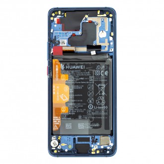 Huawei Mate 20 PRO LCD Display + Dotyková Deska + Přední Kryt Blue (Service Pack)