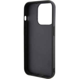 Pouzdro Karl Lagerfeld Fixed Glitter Ikonik Logo Metal Pin pro iPhone 15 Pro - černé