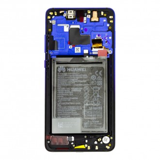 Huawei Mate 20 LCD Display + Dotyková Deska + Přední Kryt Twilight (Service Pack)