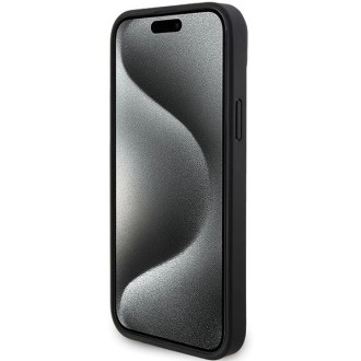 Pouzdro Mercedes Smooth Leather MagSafe pro iPhone 15 - černé