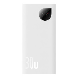 Powerbanka Baseus Adaman2 s digitálním displejem 2x USB-A / 1x USB-C 10000mAh 30W - bílá