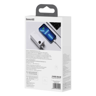 Powerbanka Baseus Adaman2 s digitálním displejem 2x USB-A / 1x USB-C 10000mAh 30W - bílá