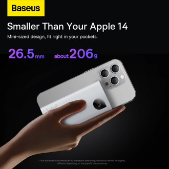 Powerbanka Baseus Adaman2 s digitálním displejem 2x USB-A / 1x USB-C 10000mAh 30W - bílá