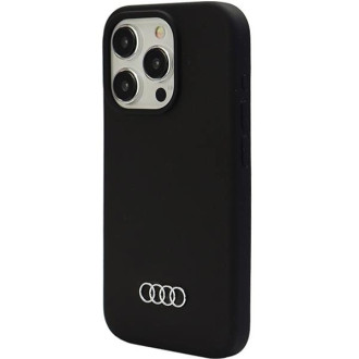 Silikonový kryt Audi pro iPhone 15 Pro - černý