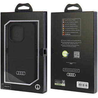 Silikonový kryt Audi pro iPhone 15 Pro - černý