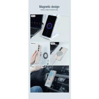 Pancéřové pouzdro Nillkin Nature Pro s magnetickým kroužkem pro Samsung Galaxy S24 - bílé