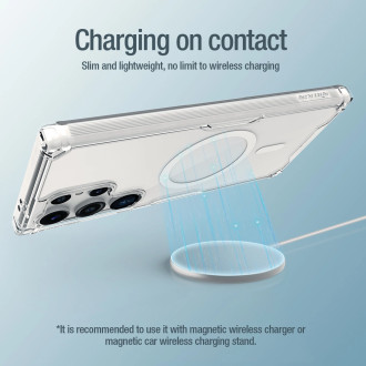 Pancéřové pouzdro Nillkin Nature Pro s magnetickým kroužkem pro Samsung Galaxy S24 Ultra - bílé