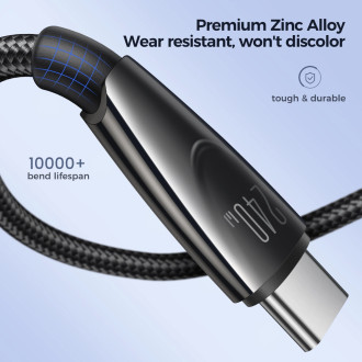 Joyroom Pioneer Series SA31-CC5 USB-C / USB-C kabel 240W 1,2m - černý