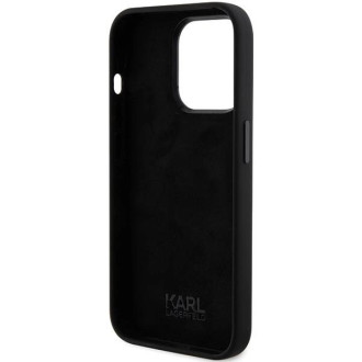Karl Lagerfeld silikonové pouzdro Karl&amp;Choupette Head pro iPhone 15 Pro Max - černé