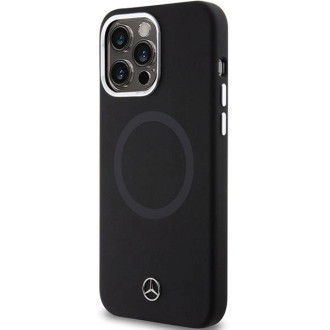 Pouzdro Mercedes Silicone Bicolor MagSafe pro iPhone 15 Pro - černé